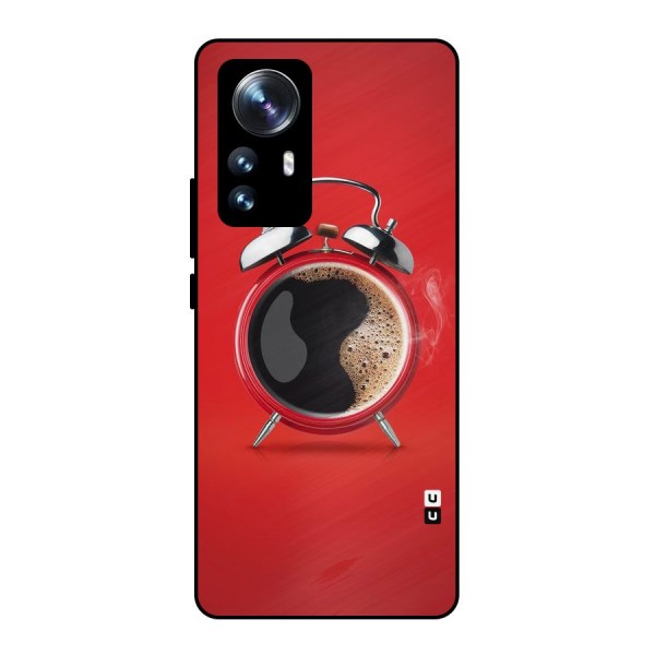 Coffee Clock Metal Back Case for Xiaomi 12 Pro