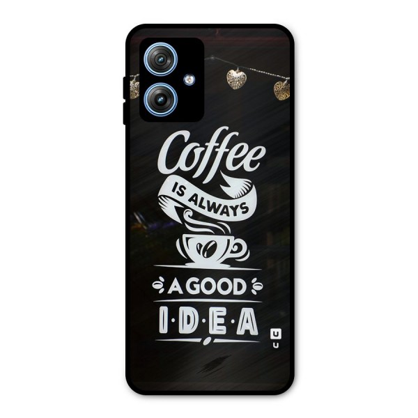 Coffee Idea Metal Back Case for Moto G54