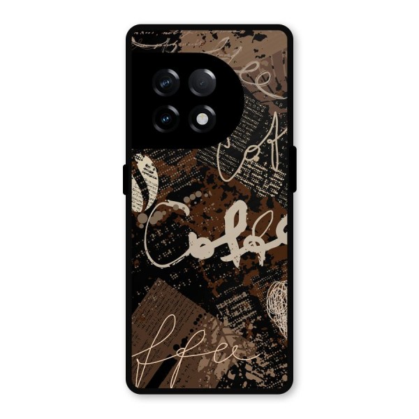 Coffee Scribbles Metal Back Case for OnePlus 11R