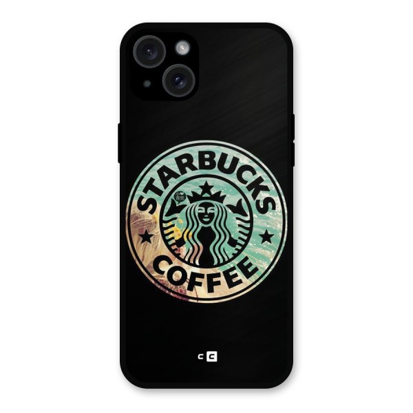 Coffee StarBucks Metal Back Case for iPhone 15 Plus