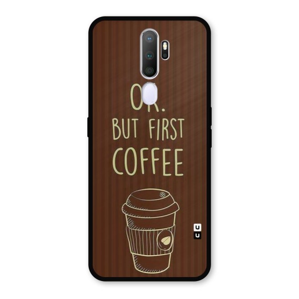 Coffee Stripes Metal Back Case for Oppo A9 (2020)