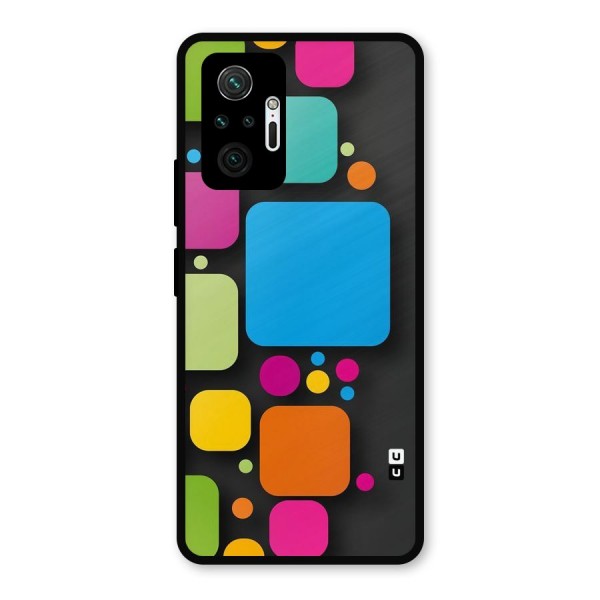 Color Boxes Abstract Metal Back Case for Redmi Note 10 Pro