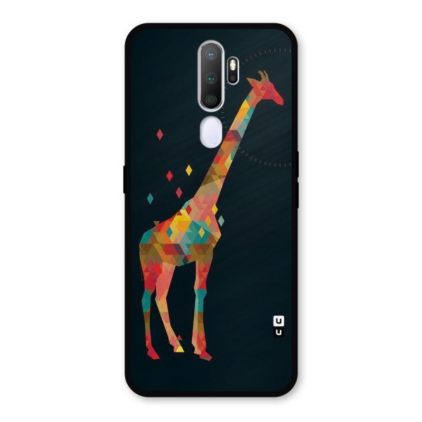 Colored Giraffe Metal Back Case for Oppo A9 (2020)