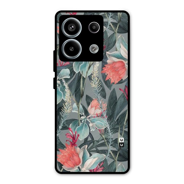Colored Petals Metal Back Case for Redmi Note 13 Pro 5G