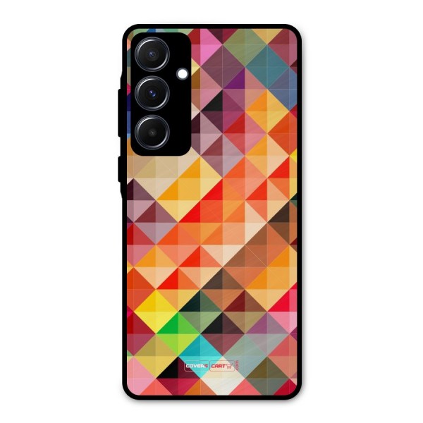 Colorful Cubes Metal Back Case for Galaxy A55