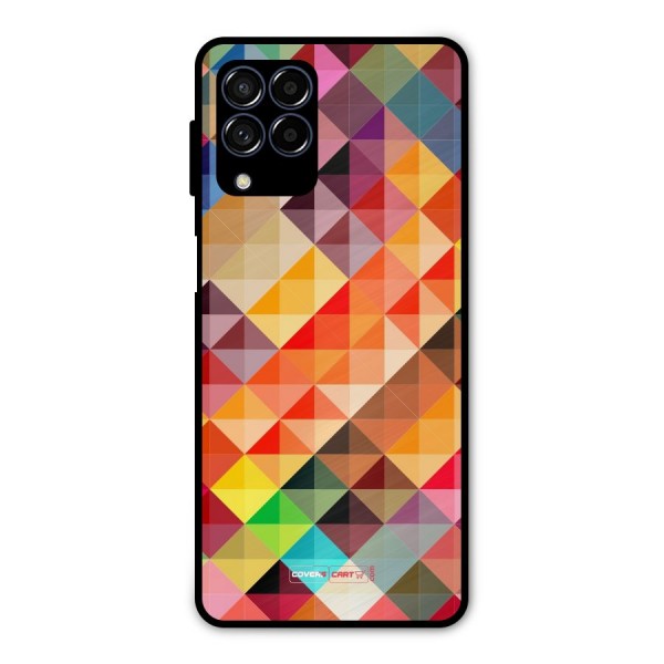 Colorful Cubes Metal Back Case for Galaxy M53 5G