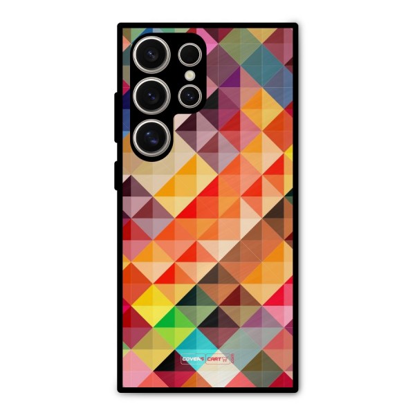 Colorful Cubes Metal Back Case for Galaxy S24 Ultra