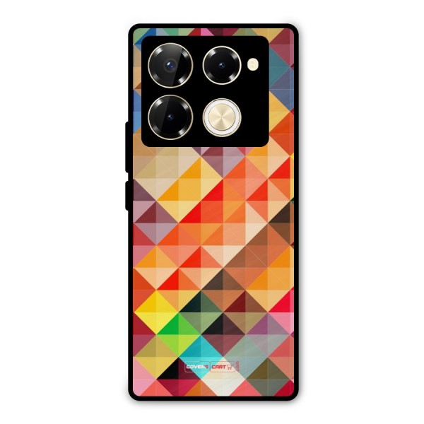 Colorful Cubes Metal Back Case for Infinix Note 40 Pro