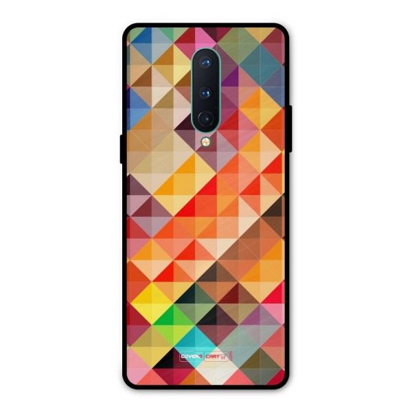 Colorful Cubes Metal Back Case for OnePlus 8