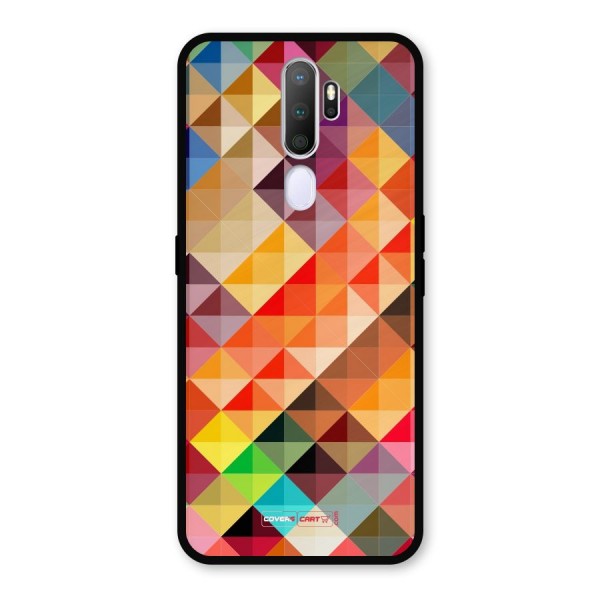 Colorful Cubes Metal Back Case for Oppo A9 (2020)