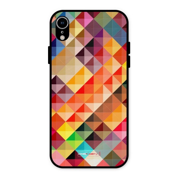 Colorful Cubes Metal Back Case for iPhone XR