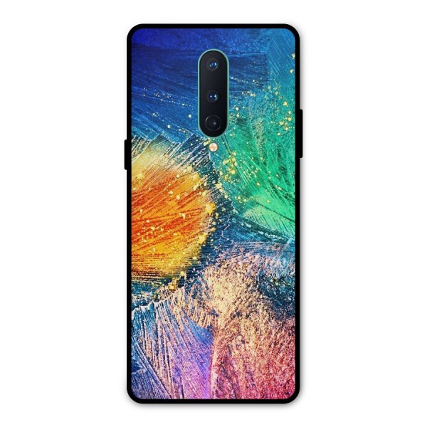 Colorful Leafs Vibrant Metal Back Case for OnePlus 8