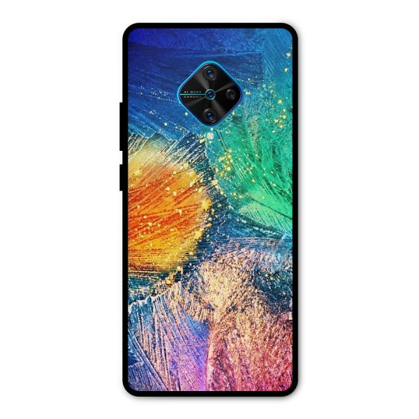 Colorful Leafs Vibrant Metal Back Case for Vivo S1 Pro