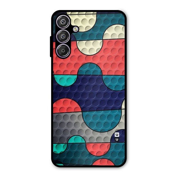 Colorful Puzzle Design Metal Back Case for Galaxy F15