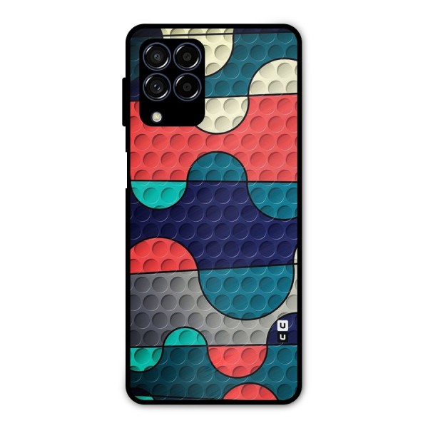 Colorful Puzzle Design Metal Back Case for Galaxy M53 5G
