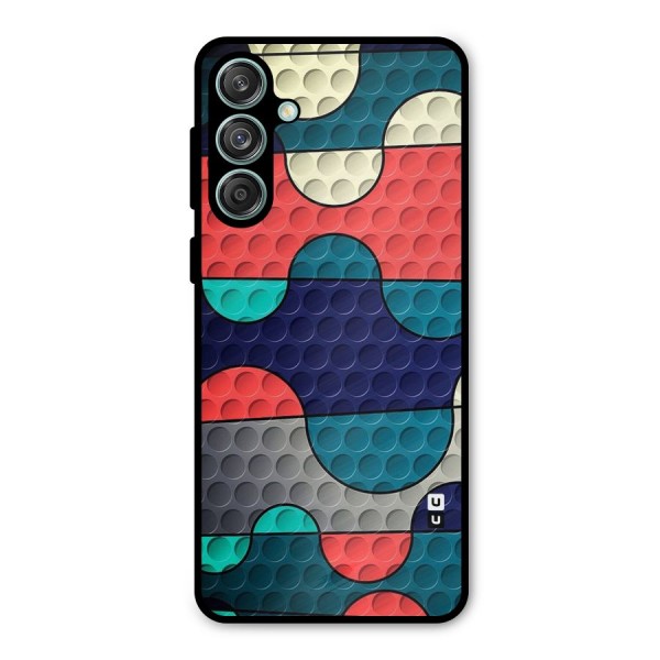 Colorful Puzzle Design Metal Back Case for Galaxy M55 5G