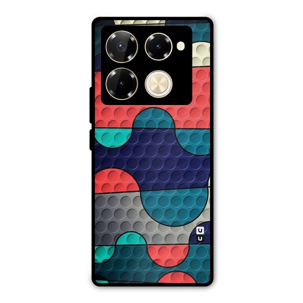 Colorful Puzzle Design Metal Back Case for Infinix Note 40 Pro