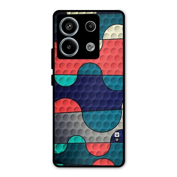 Colorful Puzzle Design Metal Back Case for Redmi Note 13 Pro 5G