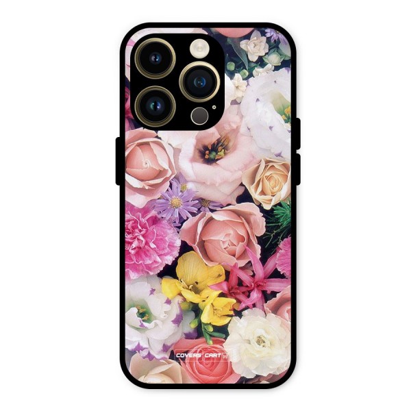 Colorful Roses Metal Back Case for iPhone 14 Pro