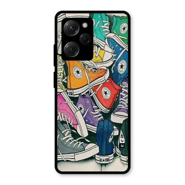 Colorful Shoes Metal Back Case for Poco X5 Pro