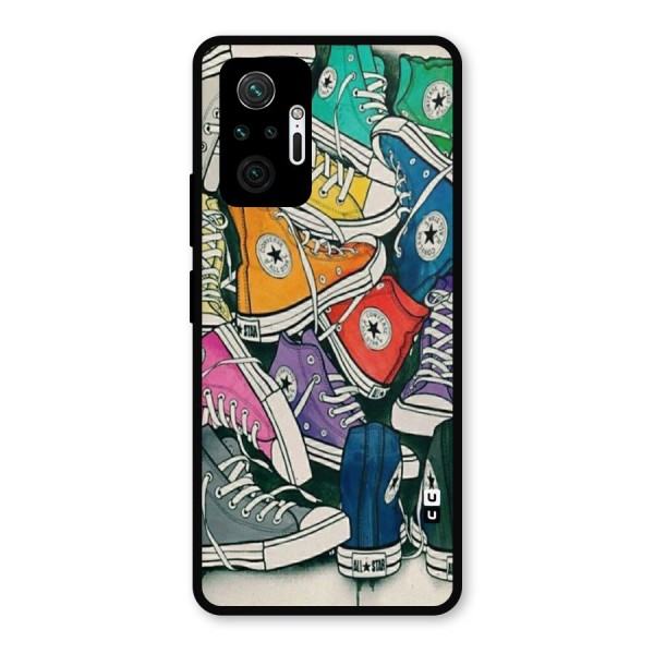 Colorful Shoes Metal Back Case for Redmi Note 10 Pro