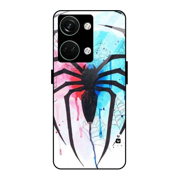 Colorful Web Glass Back Case for Oneplus Nord 3