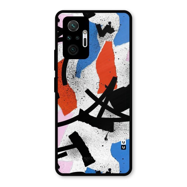 Coloured Abstract Art Metal Back Case for Redmi Note 10 Pro