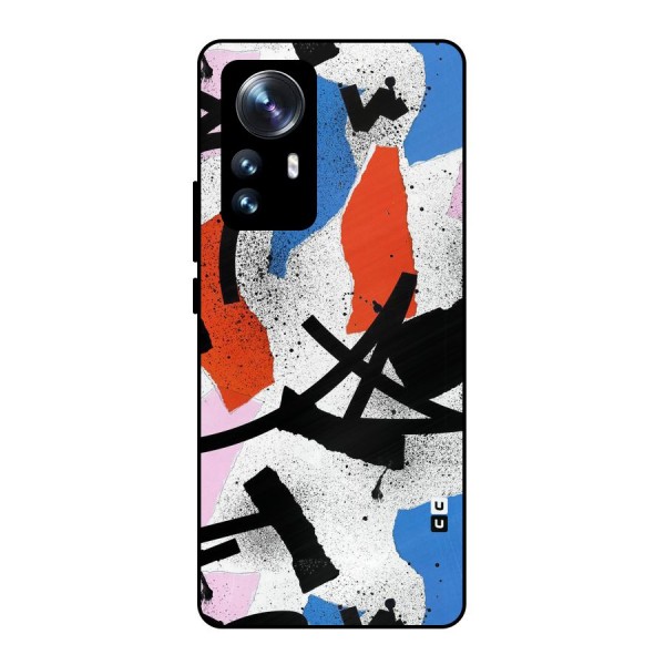 Coloured Abstract Art Metal Back Case for Xiaomi 12 Pro