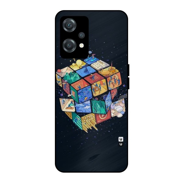 Coloured Rubic Metal Back Case for OnePlus Nord CE 2 Lite 5G