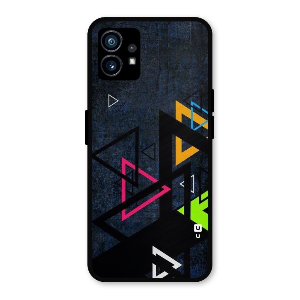 Coloured Triangles Metal Back Case for Nothing Phone 1