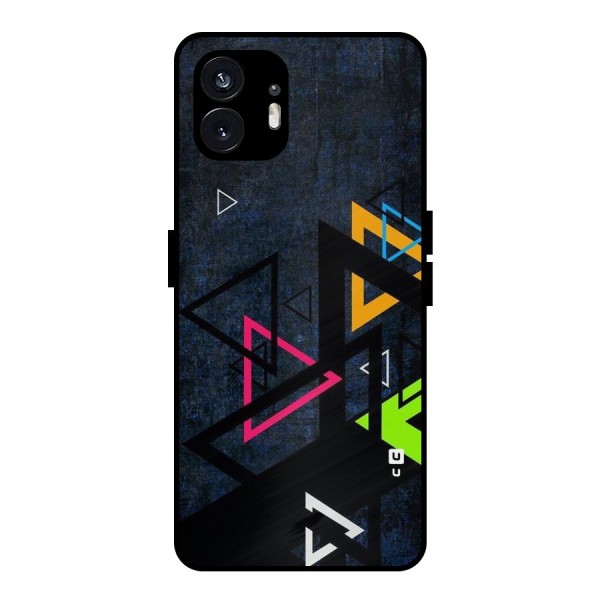 Coloured Triangles Metal Back Case for Nothing Phone 2