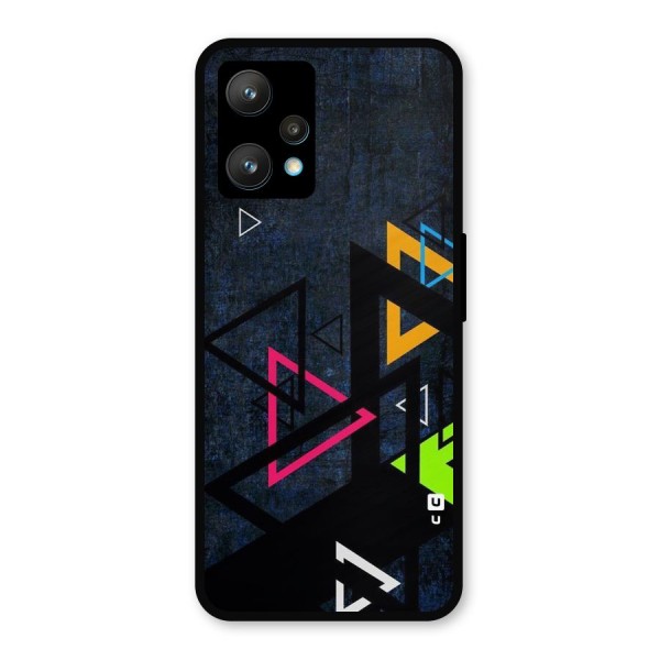 Coloured Triangles Metal Back Case for Realme 9 Pro Plus 5G