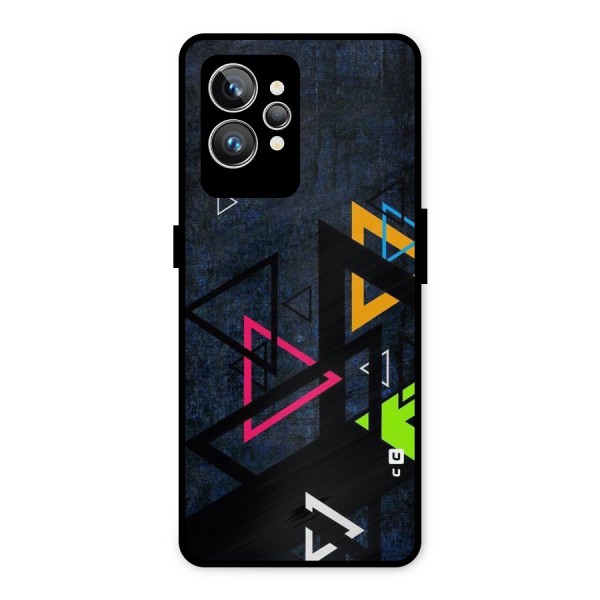 Coloured Triangles Metal Back Case for Realme GT2 Pro