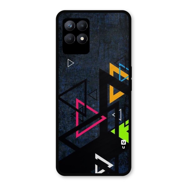 Coloured Triangles Metal Back Case for Realme Narzo 50