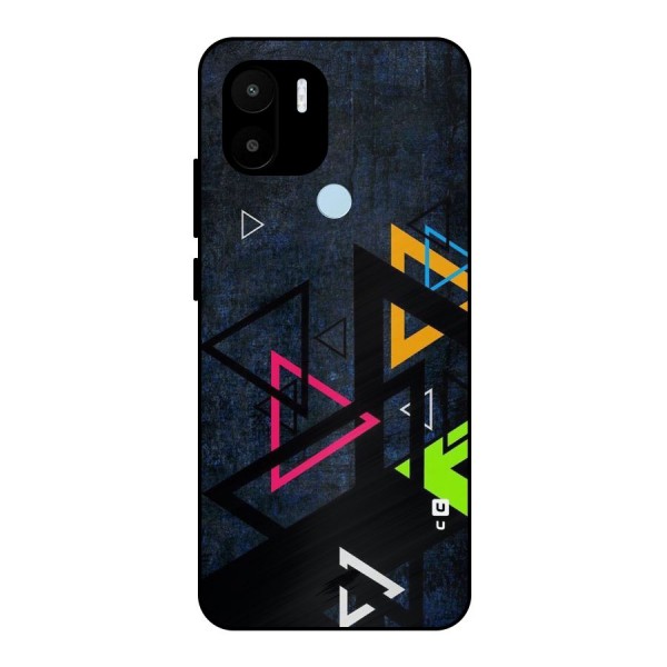 Coloured Triangles Metal Back Case for Redmi A1+