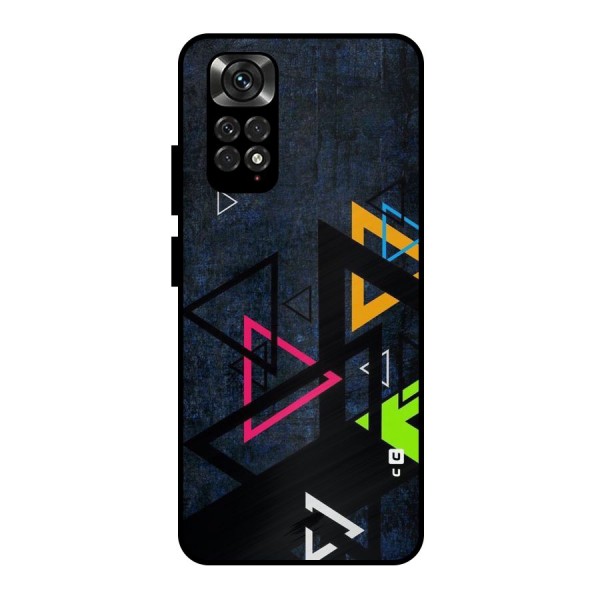 Coloured Triangles Metal Back Case for Redmi Note 11 Pro