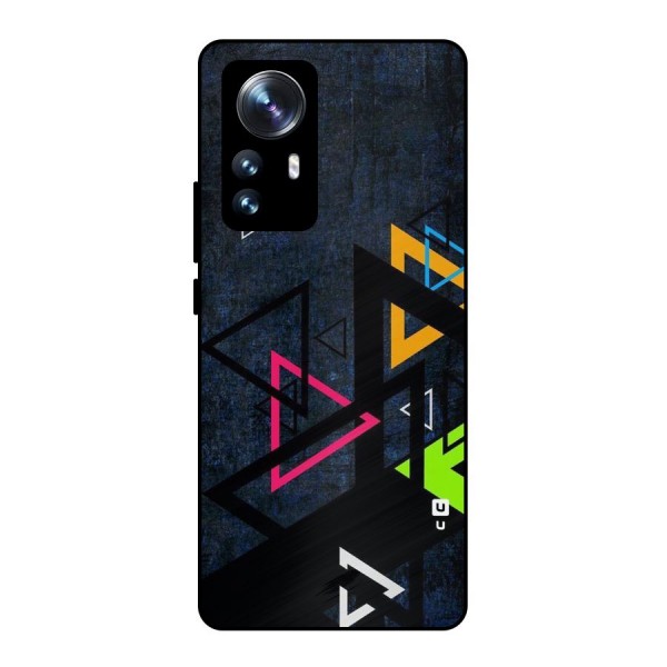 Coloured Triangles Metal Back Case for Xiaomi 12 Pro