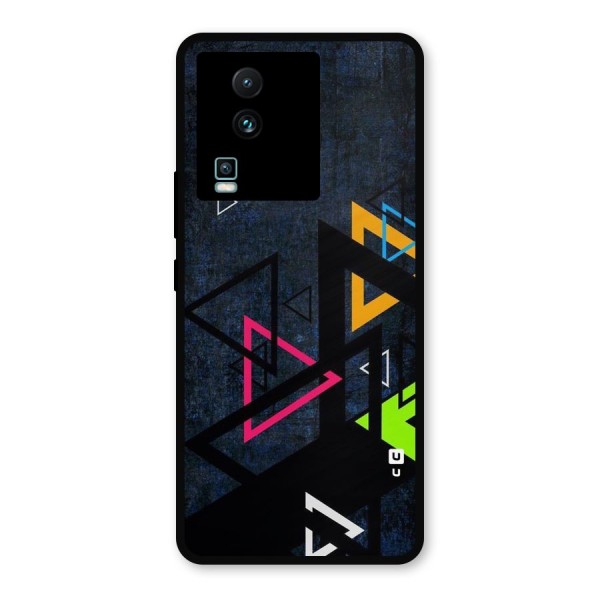 Coloured Triangles Metal Back Case for iQOO Neo 7 Pro