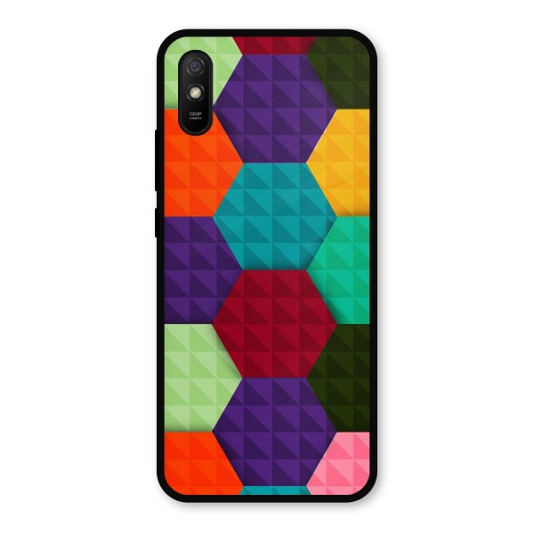 Colourful Abstract Metal Back Case for Redmi 9i