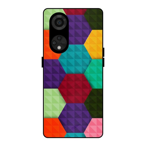 Colourful Abstract Metal Back Case for Reno8 T 5G