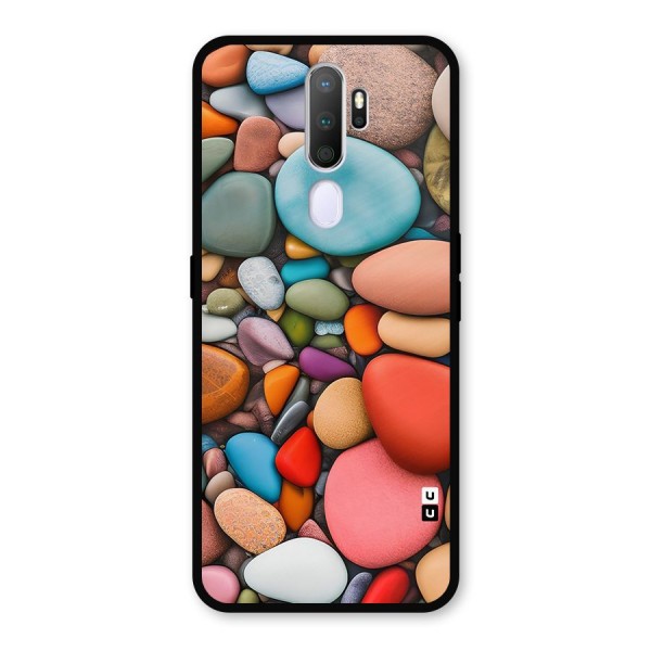 Colourful Stones Metal Back Case for Oppo A9 (2020)