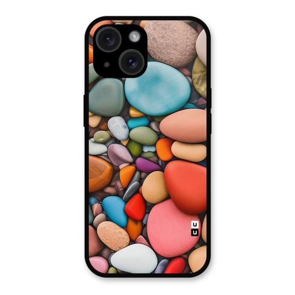 Colourful Stones Metal Back Case for iPhone 15