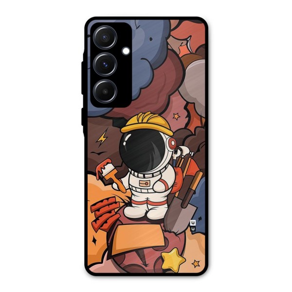 Comic Space Astronaut Metal Back Case for Galaxy A55