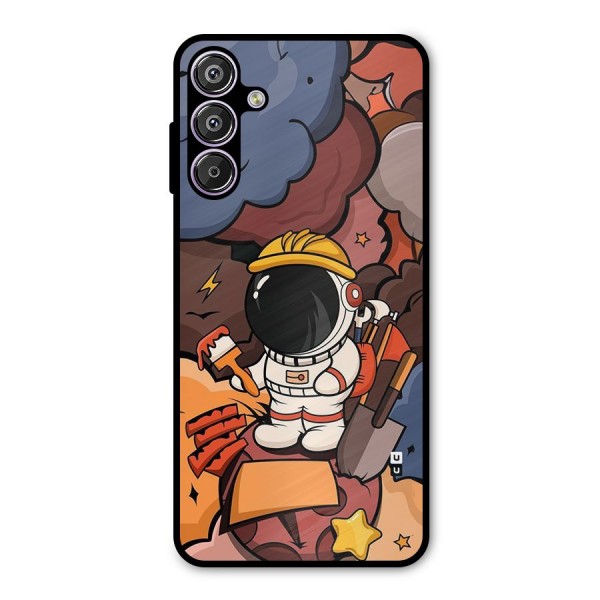 Comic Space Astronaut Metal Back Case for Galaxy M15