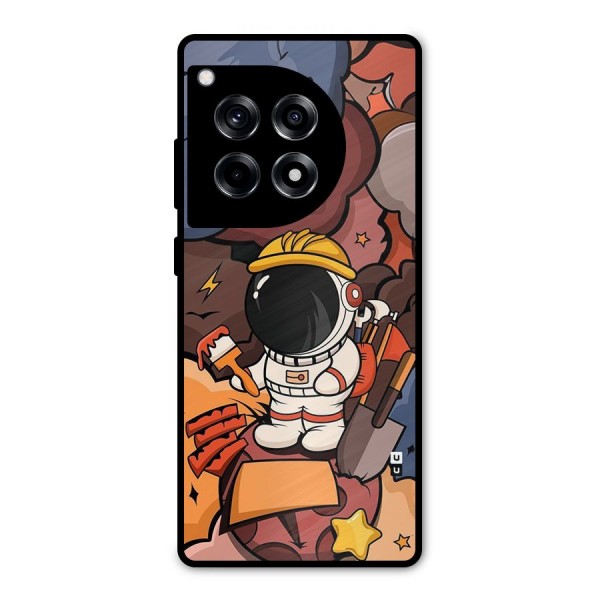 Comic Space Astronaut Metal Back Case for OnePlus 12R