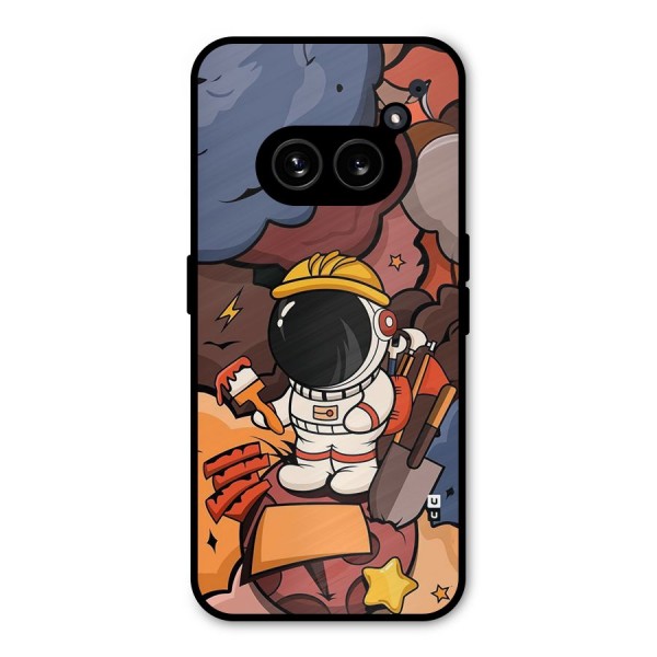 Comic Space Astronaut Metal Back Case for Nothing Phone 2a