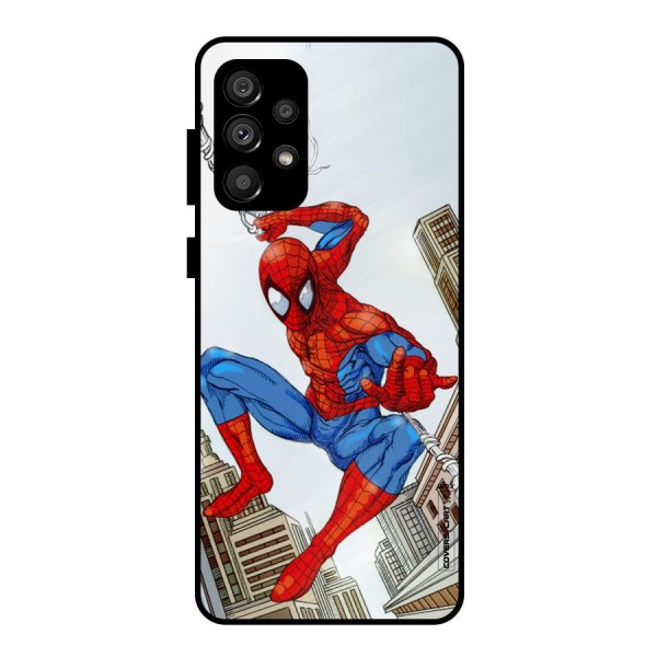 Comic Spider Man Metal Back Case for Galaxy A73 5G