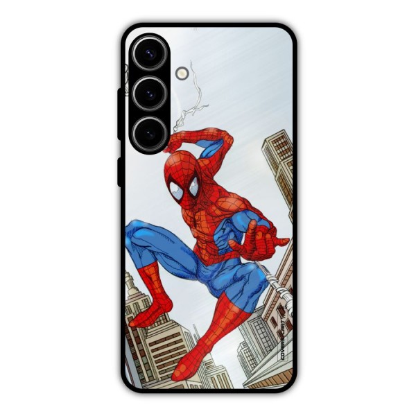 Comic Spider Man Metal Back Case for Galaxy S24 Plus