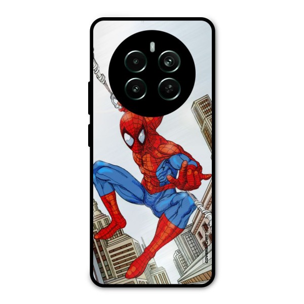 Comic Spider Man Metal Back Case for Realme 12 Plus