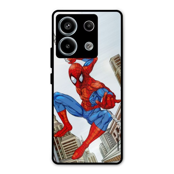 Comic Spider Man Metal Back Case for Redmi Note 13 Pro 5G